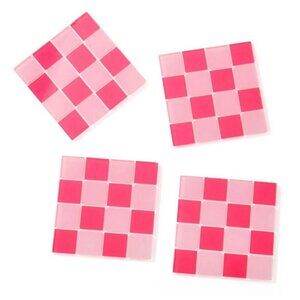 6 FOR $15 NEW Pink 4pk Square Coasters CHEAPER WHEN BUNDLED